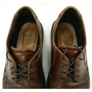 Ecco | Shoes | Ecco Mens Brown Leather Oxfords Lace Up Dress  display picture 1